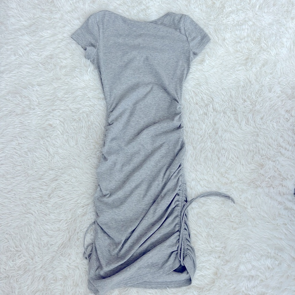SHEIN Gray Sheath Midi Dress with Cap Sleeves - Picture 4 of 4